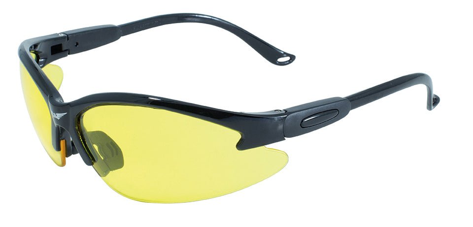 GLOBAL VISION COUGAR CL SUNGLASSES in Black - Yellow Lens