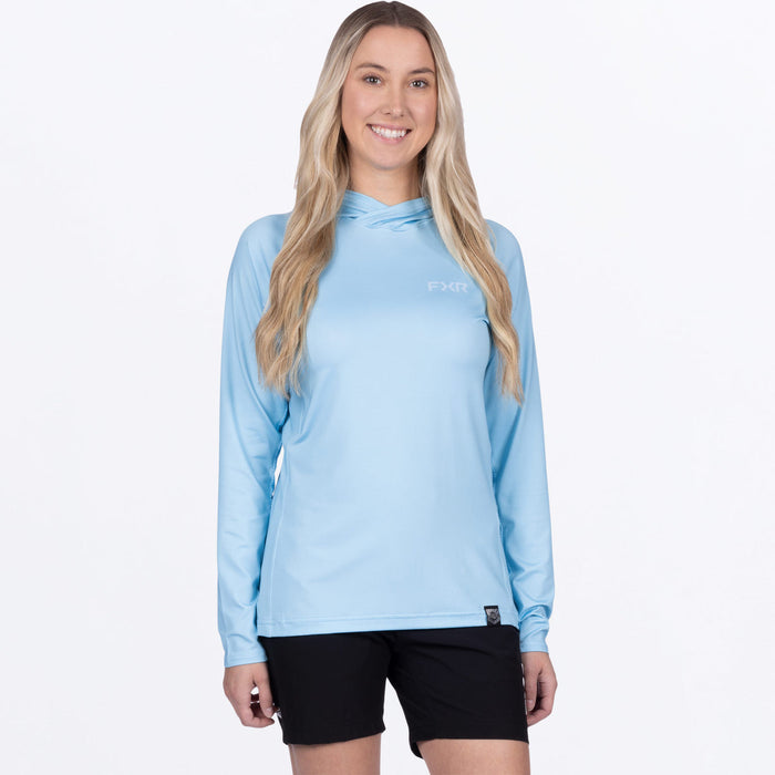 FXR ATTACK UPF WOMEN'S PULLOVER HOODIE 2025 in Maui Blue