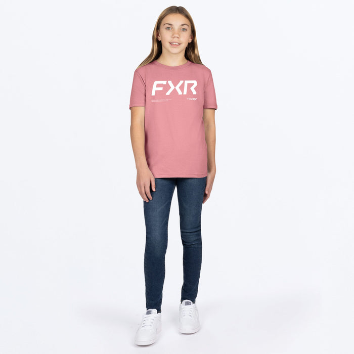 FXR YOUTH HYDROGEN PREMIUM T-SHIRT 2025 - Rose