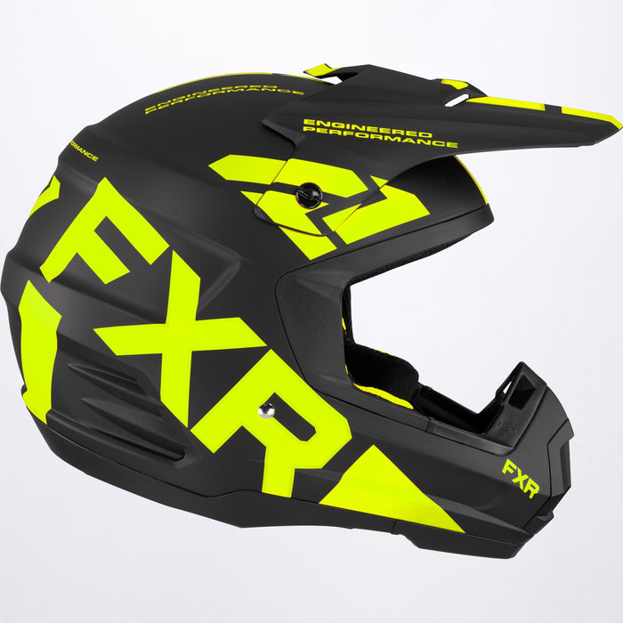 FXR Torque Team Helmet in Black/Hi Vis
