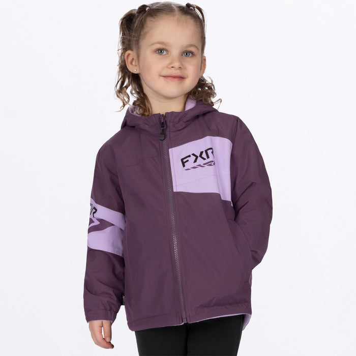 FXR TODDLER ASCEND REVERSIBLE JACKET in Grape/Lavender