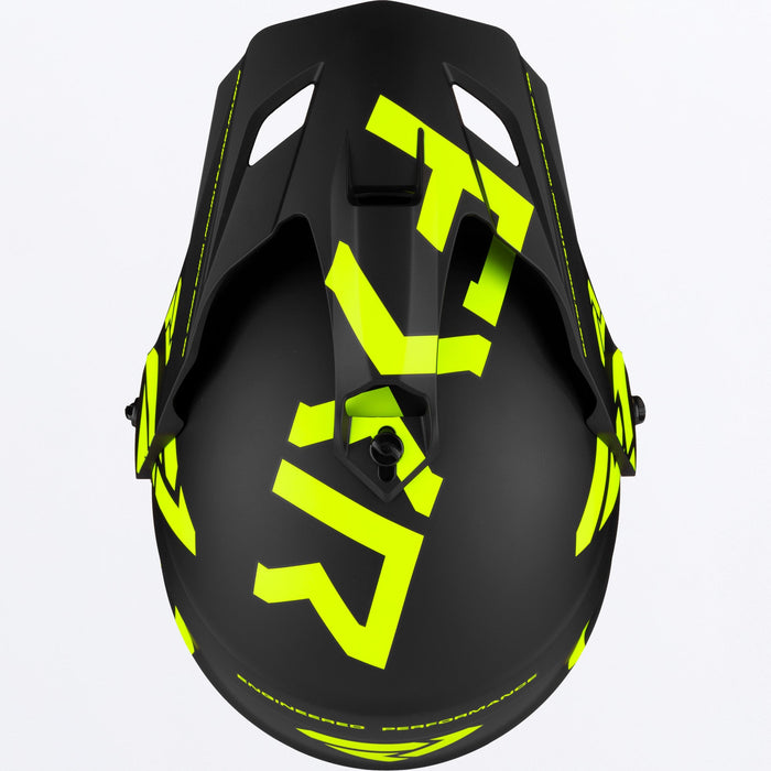 FXR Torque X Team Helmet With E-shield And Sun Shade in Black/HiVis