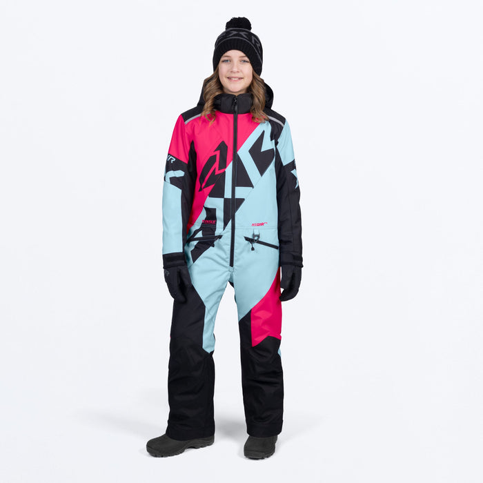 FXR YOUTH COLD CROSS CX MONOSUIT 2025 - Maui Blue/Razz