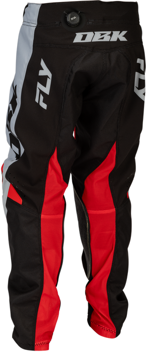 FLY RACING KINETIC DBK YOUTH PANTS 2026 in Black/Grey/Red