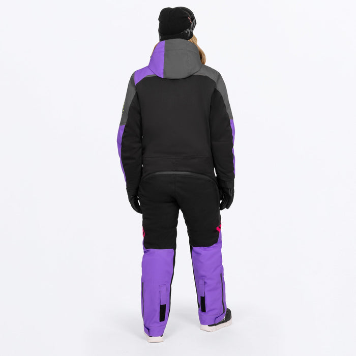 FXR Women's Revo F.A.S.T.™ Monosuit in Black/Amethyst/Charcoal