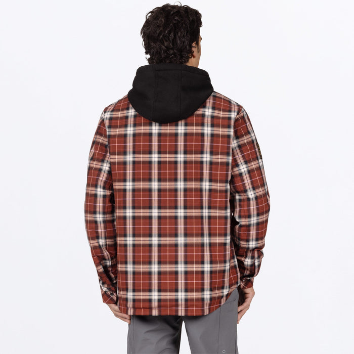 FXR INSULATED HD FLANNEL JACKET in Maroon/Navy