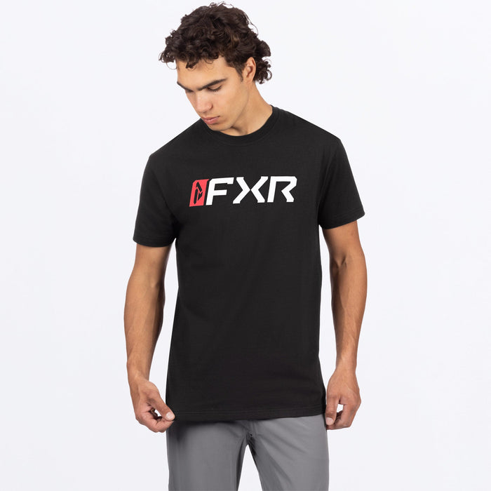 FXR MITERED PREMIUM T-SHIRT in Black/Red
