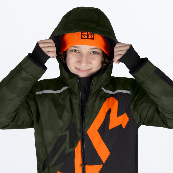 FXR YOUTH COLD CROSS CX MONOSUIT 2025 - Army Camo/Orange