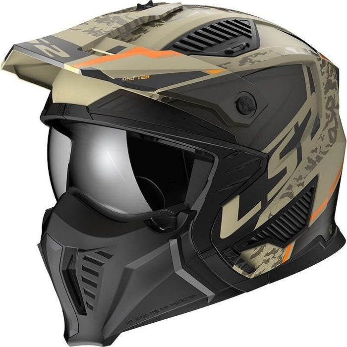 LS2 DRIFTER DEVOR HELMET 2026 in Matte Sand