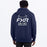 FXR MITERED COTTON PULLOVER HOODIE in Midnight/Grey
