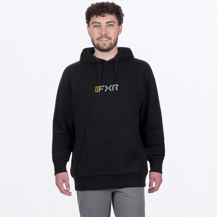 FXR MITERED COTTON PULLOVER HOODIE in Black/Kash
