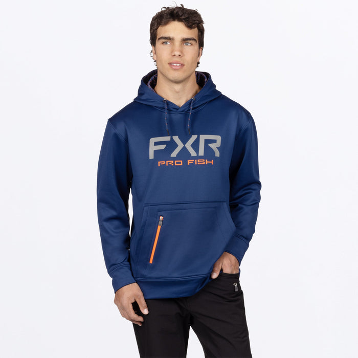 FXR PRO FISH TECH PULLOVER HOODIE in Midnight/Orange