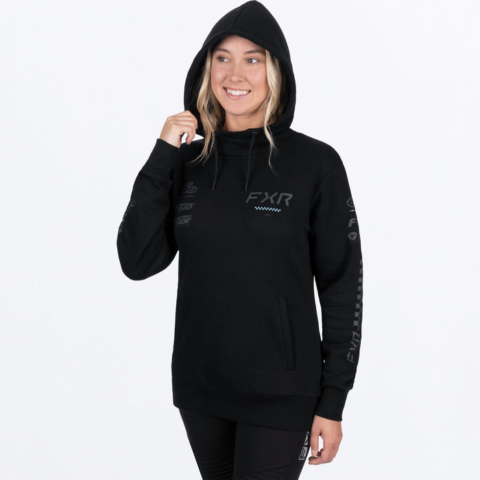 STACK COTTON PULLOVER WOMEN'S HOODIE
