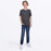 FXR YOUTH PEDIDGREE PREMIUM T-SHIRT in Char Heather/Blue