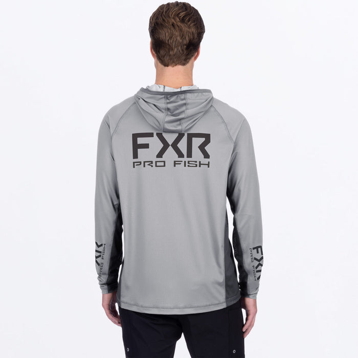 FXR DERBY AIR UPF PULLOVER HOODIE 2025 in Grey/Asphalt