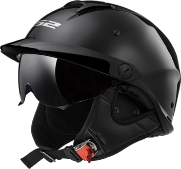 LS2 REBELLION SOLID HELMET 2026 in Gloss Black