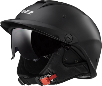 LS2 REBELLION SOLID HELMET 2026 in Matte Black