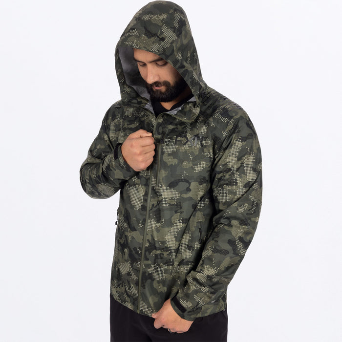 FXR ADVENTURE LITE TRI-LAMINATE JACKET in Army Drift Camo