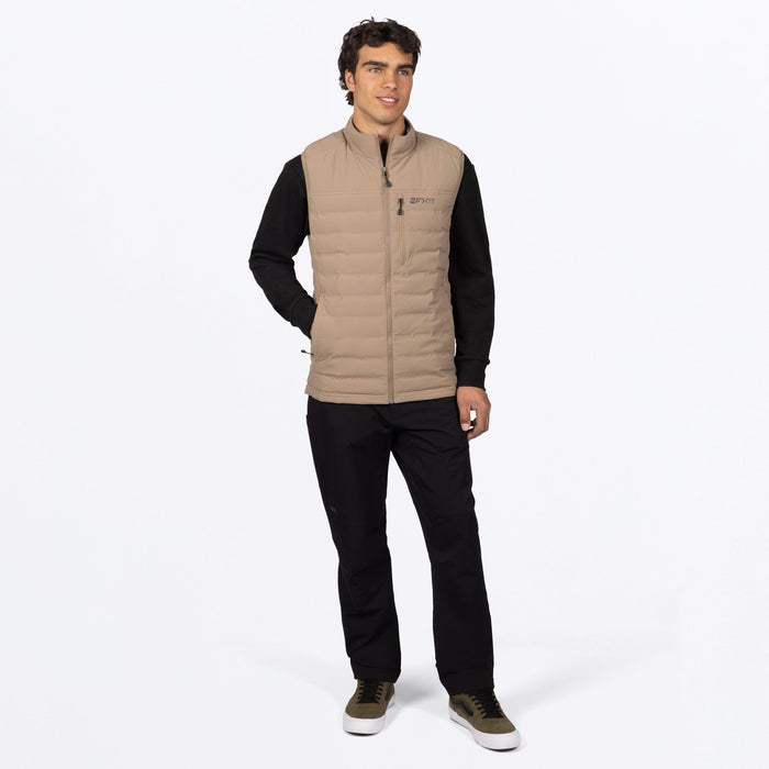 FXR PODIUM WINDPROOF QUILTED VEST in Canvas/Black