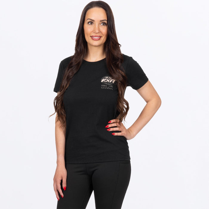 FXR WOMEN'S WORLDWIDE PREMIUM T-SHIRT in Black/Army