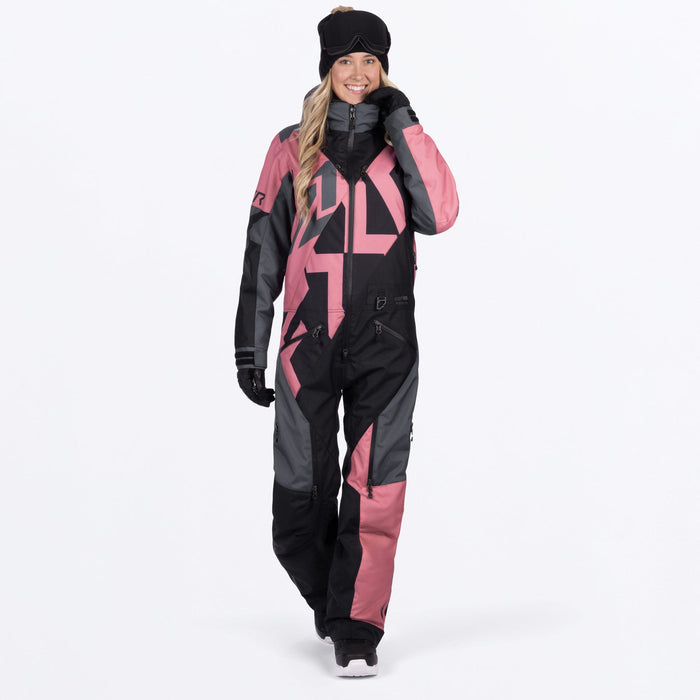 FXR WOMEN'S COLD CROSS CX F.A.S.T.™ INSULATED MONOSUITS 2025 - Black/Charcoal/Rose