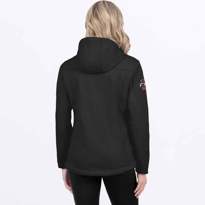 FXR WOMEN'S HYDROGEN SOFTSHELL JACKET in Black/Red