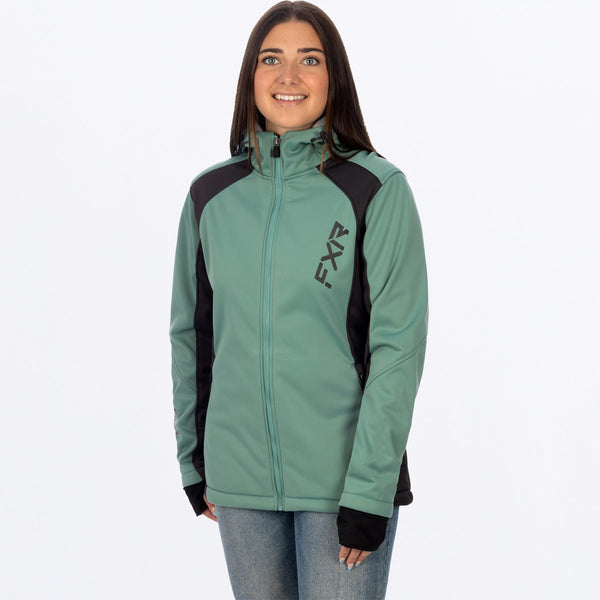 FXR Pulse Softshell Women's Jacket in Sage/Charcoal