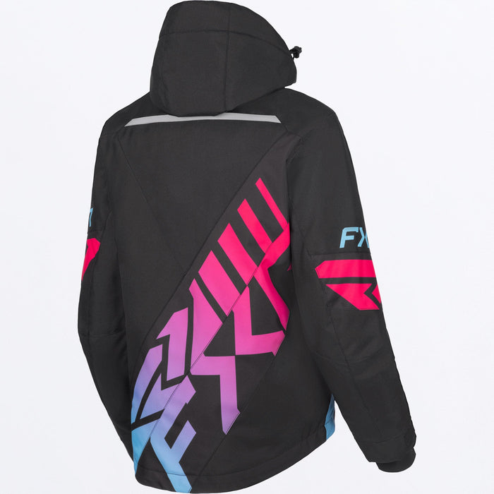 FXR Women's Cold Corss CX Jacket in Black/Blue-Razz Fade