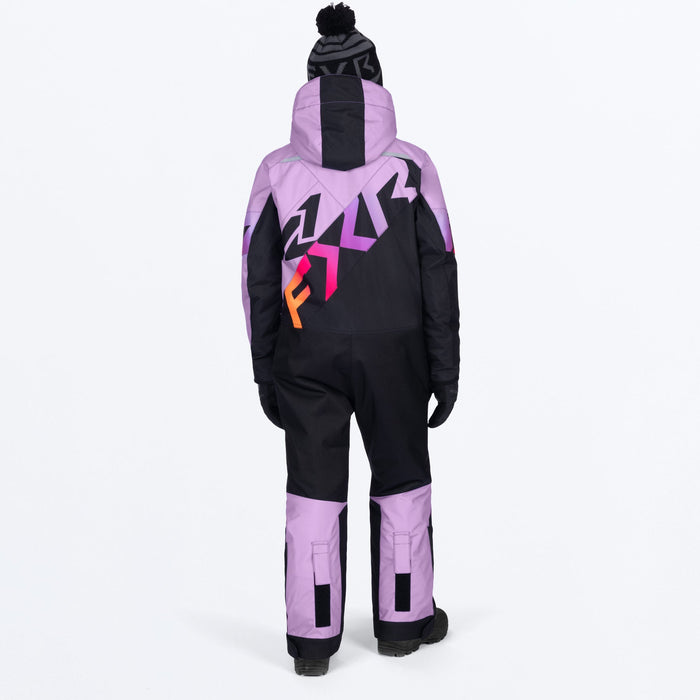FXR YOUTH COLD CROSS CX MONOSUIT 2025 - Black/Lilac Glow