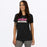 FXR Moto Premium Boyfriend T-shirt Black/E Pink