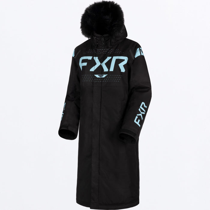 FXR WOMEN'S WARM-UP COAT 2025 - Black/Maui Blue