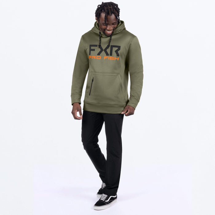 FXR PRO FISH TECH PULLOVER HOODIE 2025 - Moss/Orange