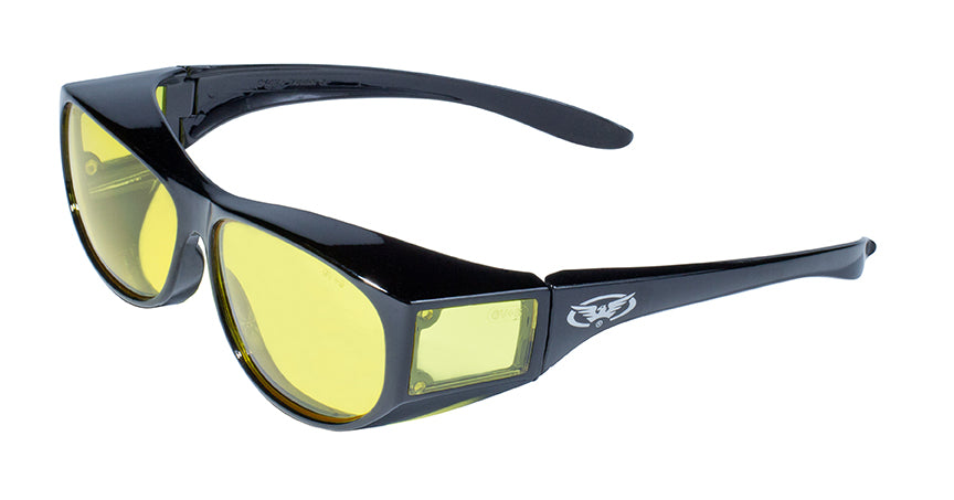 GLOBAL VISION ESCORT SUNGLASSES in Black - Yellow Lens
