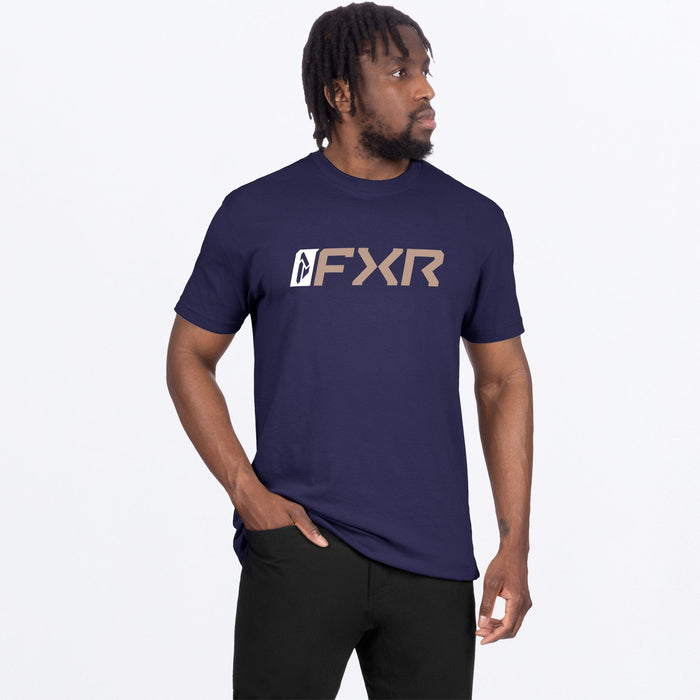 FXR MITERED PREMIUM T-SHIRT in Navy/Canvas