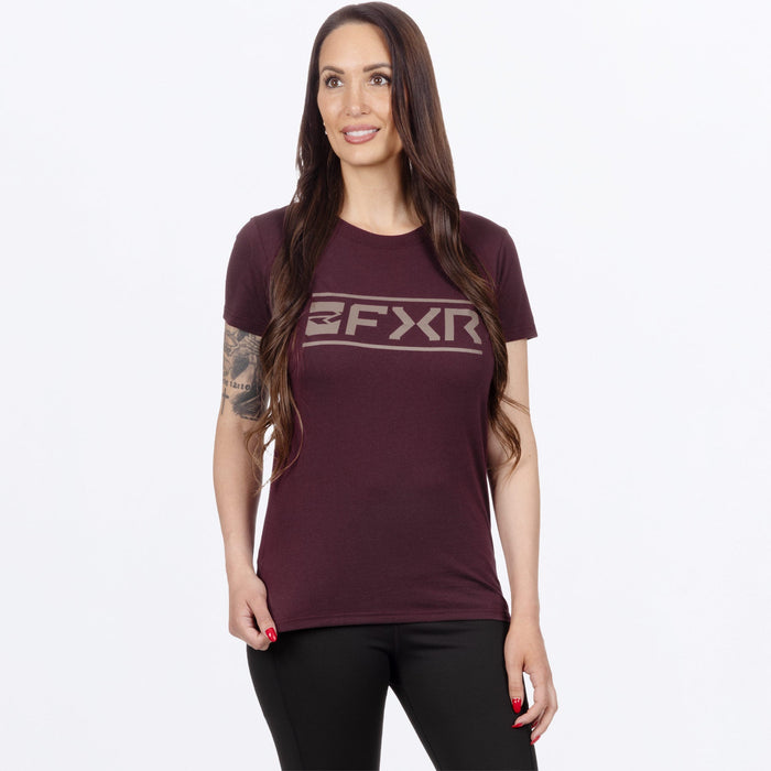 FXR WOMEN'S VICTORY PREMIUM T-SHIRT in Raisin/Canvas