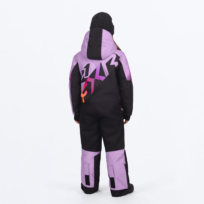 FXR CHILD COLD CROSS CX MONOSUIT 2025 - Black/Lilac Glow