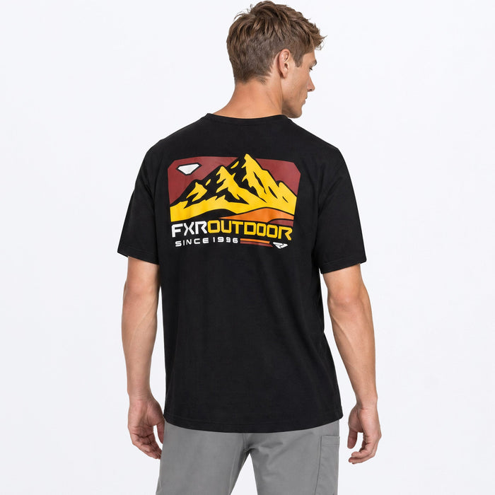 FXR MOUNTAIN PREMIUM T-SHIRT in Black/Tang