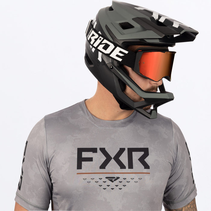 FXR Proflex UPF Short Sleeve Jersey in Grey/Copper