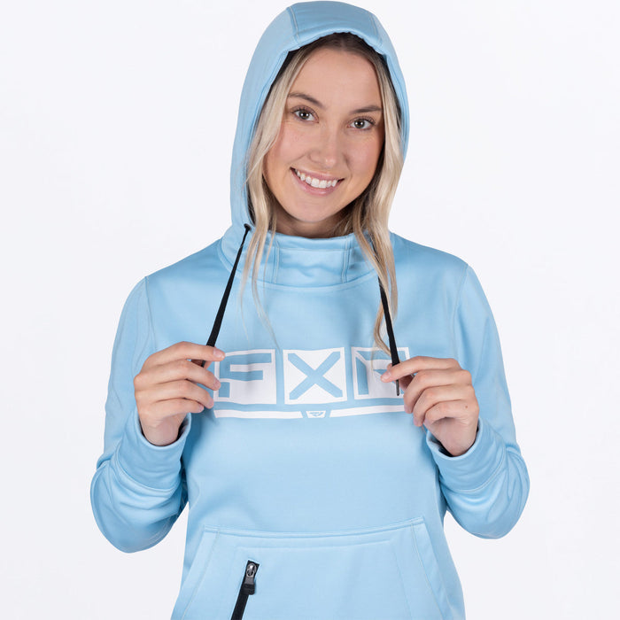 FXR Podium Tech Pullover Women's Hoodie in Mhaui Blue