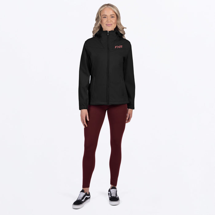 FXR HYDROGEN SOFTSHELL WOMEN'S JACKET 2025 - Black/Rose