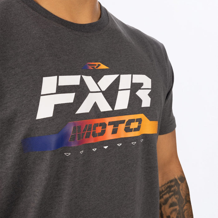 FXR Moto Premium T-shirt in Char Heather/Anodized 