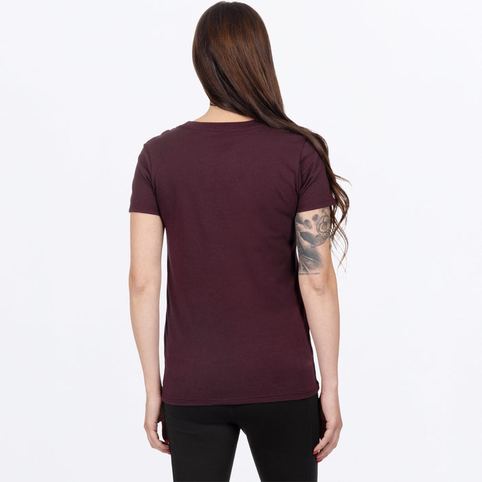 FXR WOMEN'S VICTORY PREMIUM T-SHIRT in Raisin/Canvas