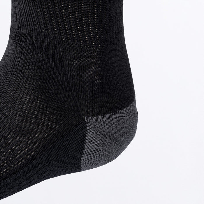 FXR VAPOR MERINO SOCK SNOW 2027 in Asphalt/Black
