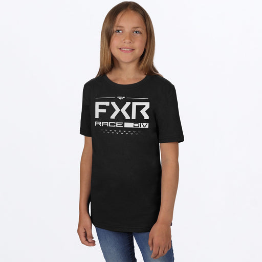 FXR Race Division Premium Youth T-shirt in Black/White