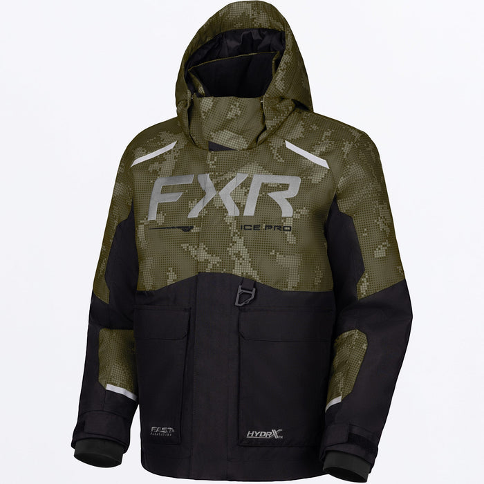 FXR Child Excursion FX Jacket inBlack/Moss Shift Cover