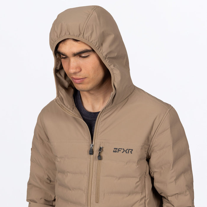 FXR PODIUM WINDPROOF QUILTED JACKET in Canvas/Black