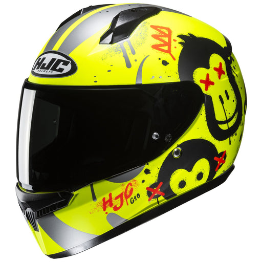 HJC C10 GETI HELMET IN Semi-flat Hi-Viz