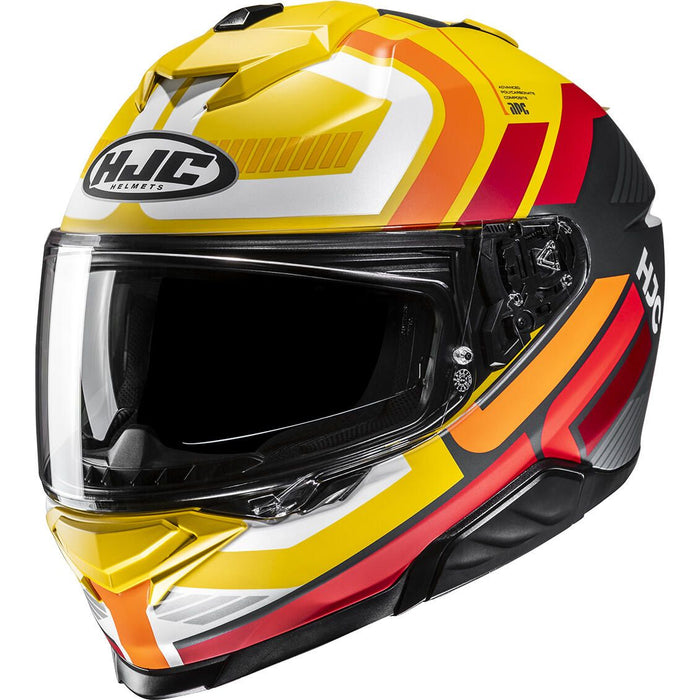 HJC i71 VIZ HELMET 2025 IN Semi-flat White/Orange