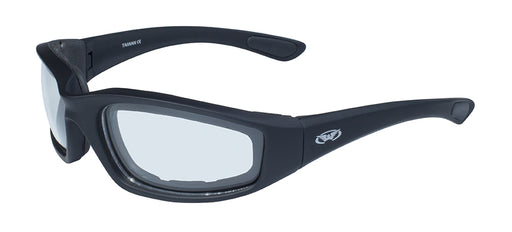 GLOBAL VISION PHOTOCHROMATIC SUNGLASSES in Kickback Matte Black - Photochromatic Lens