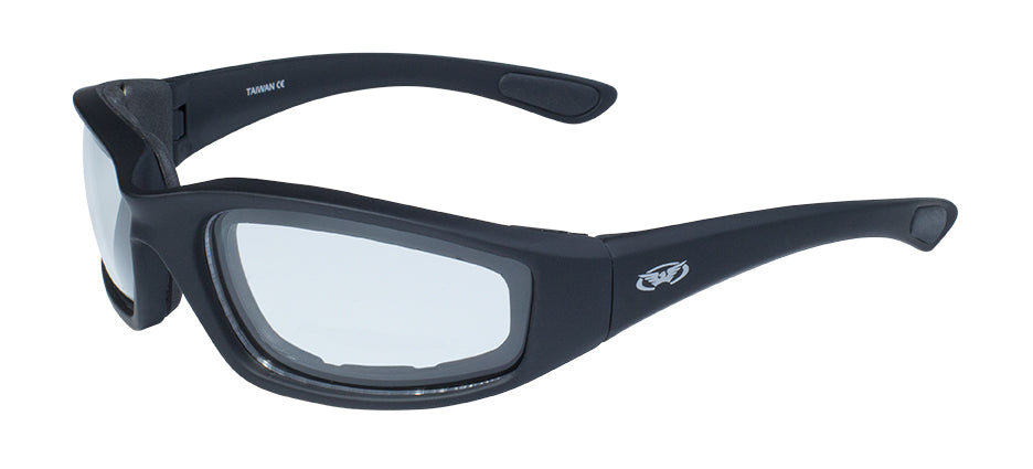 GLOBAL VISION KICKBACK SUNGLASSES in Black - Clear Lens